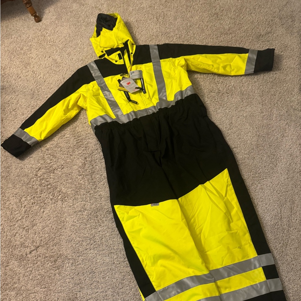 Occunomix Speed Collection SP-CVL Mens Neon Yellow Black Jump Suit Sz 3X